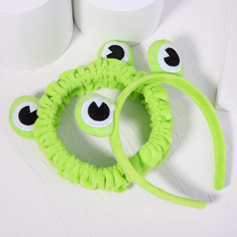 Funny Frog Makeup Headband Wide-brimmed Elastic Hairbands Cute Girls Hair Bands Women Hair Accessories Girls Hairband