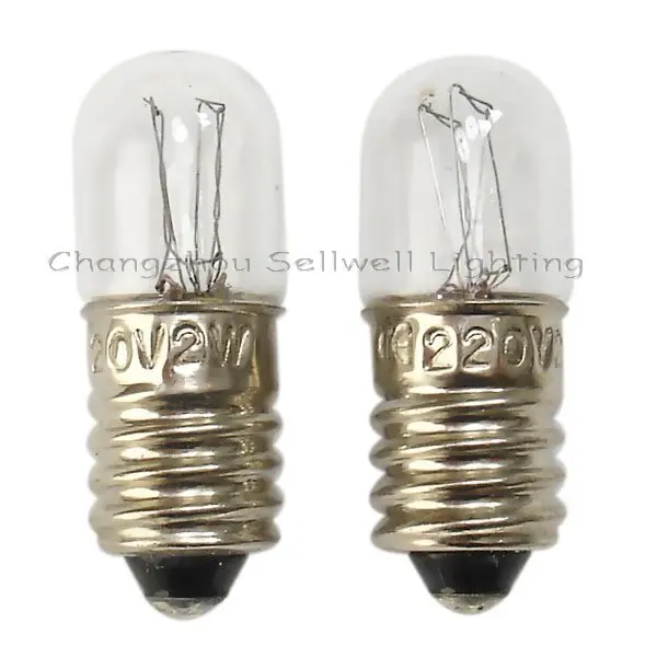 

Perfect! 1000 Picecs/lot E10 T10x28 220v 2w Miniature Lamp Bulbs A159