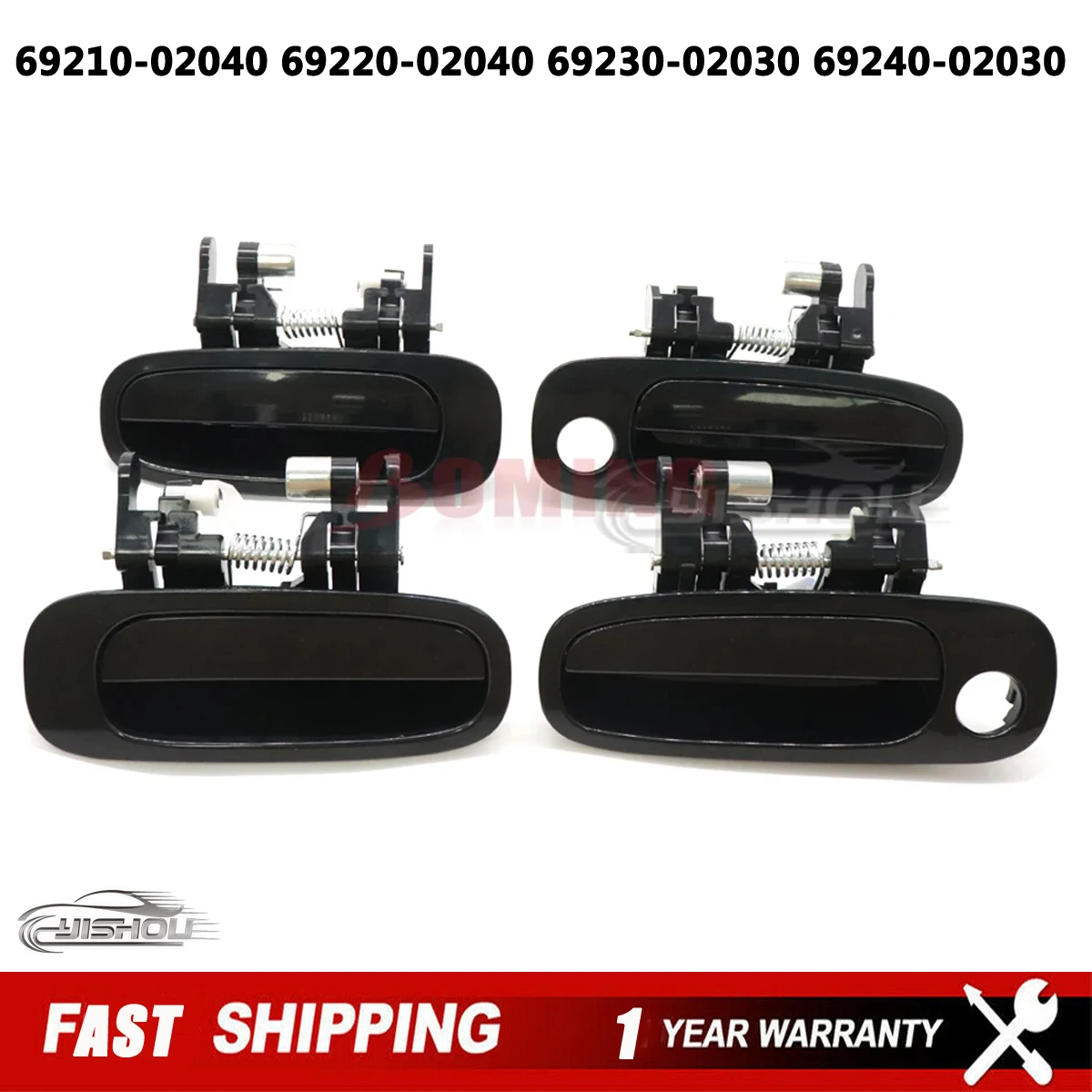 4x Front Rear Left Right Outer Exterior Door Handle For Toyota Corolla 1998-2002 69210-02040 69220-02040 69230-02030 69240-02030