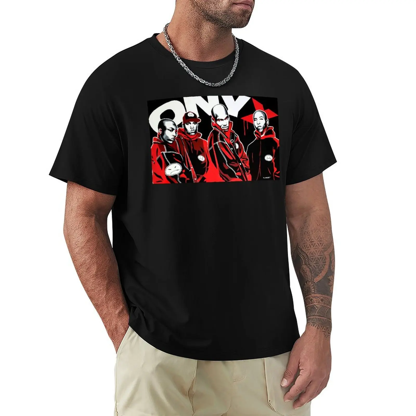 

Onyx Full Crew Acrylic painting 20 years T-Shirt Utility Casual Work T-Shirt
