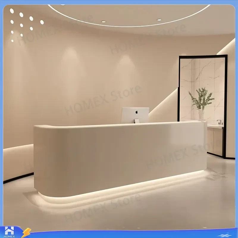 Modern Reception Desk for Beauty Salon Dental Clinic Spa Yoga Studio Simple Front Counter Table Office Business Checkout