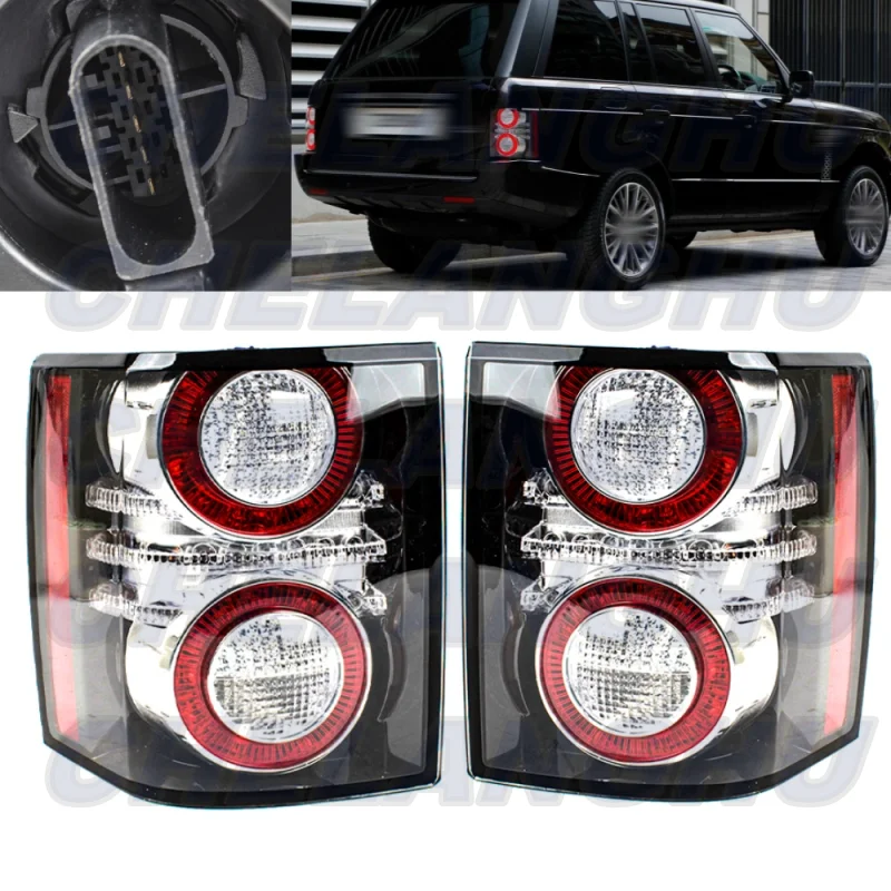 

Pair Left+Right Side Rear Tail Lamp Light With LED Bulbs LR028513 LR028515 For Land Rover Range HSE VOGUE L322 2010 2011 2012