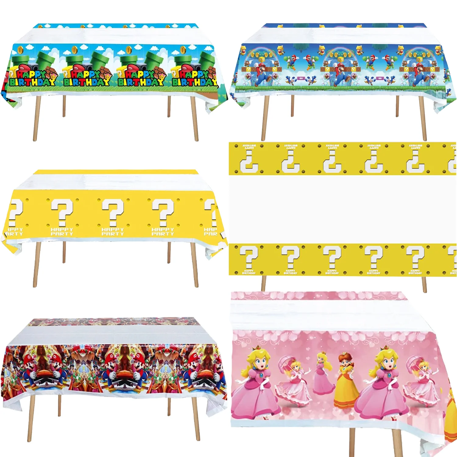 

Game Super Bros Marioed Tablecloth Birthday Party Decorations Baby Shower Disposable Tableware Mario Kids Favor Family Toy Gifts