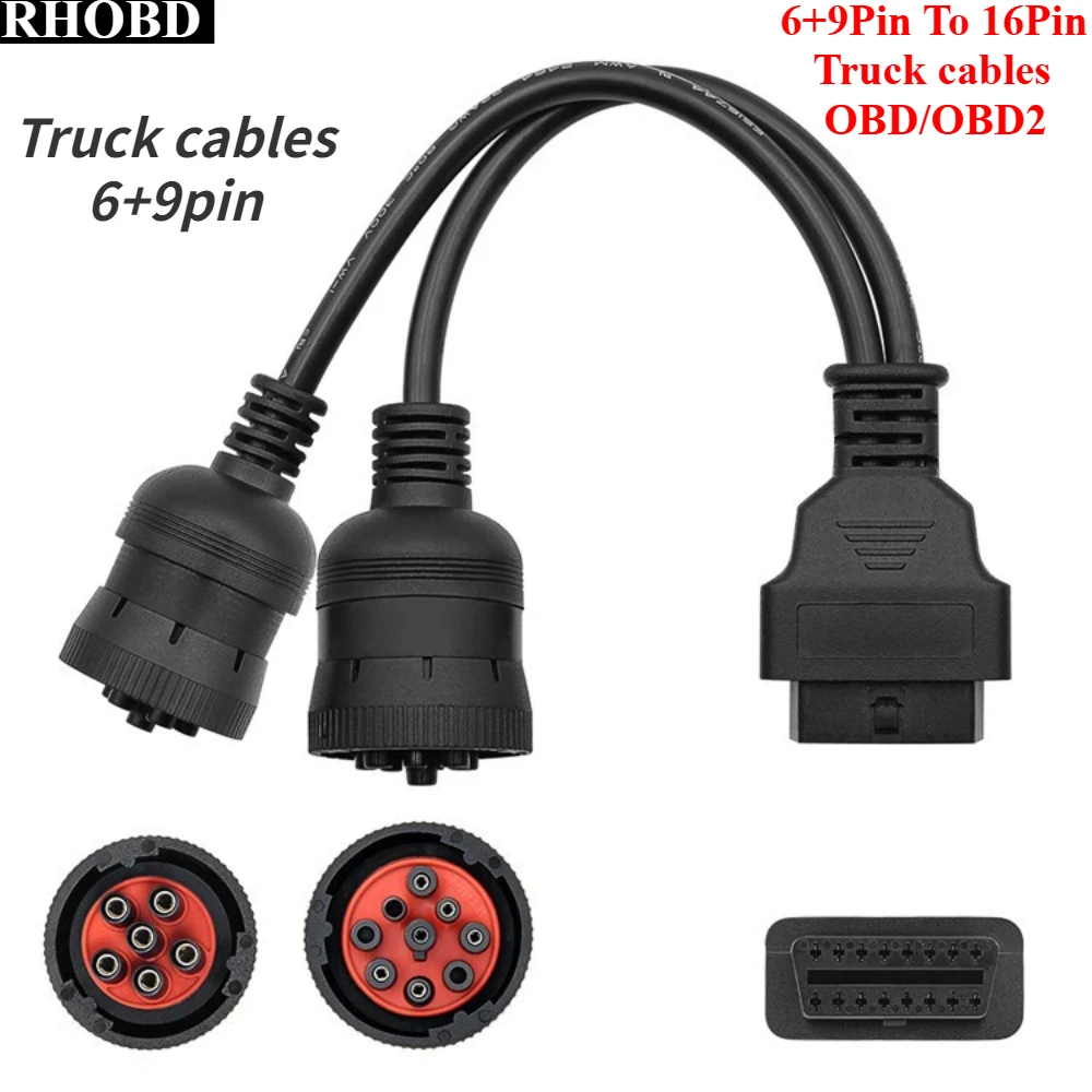 

Новейший диагностический инструмент OBD2 для грузовиков 16-контактный кабель J1708 J1939 Разъем OBD2 6-контактный 9-контактный для Cummins для Deutsch для Cat TruckS