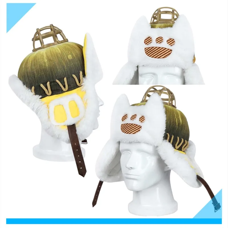 

Monster Wilds Palico Cospaly Hat Cap Fantasia Cartoon Felyne Disguise Headwear Halloween Carnival Costume Accessories Gifts