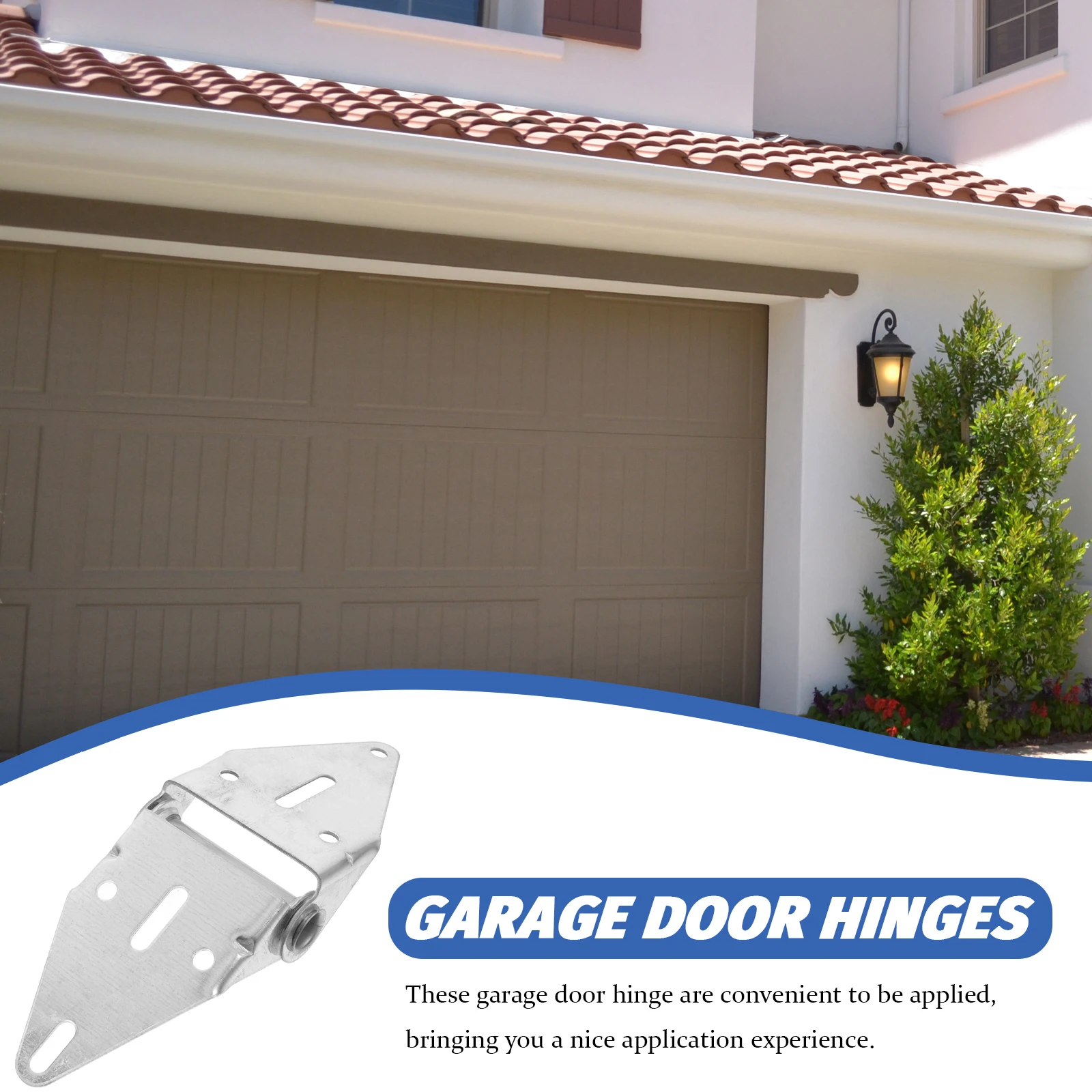 

2pcs Garage Door Hinge Heavy Duty Self Closing For Overhead Garage Doors Residential Commercial Use Spring Loaded Bracket