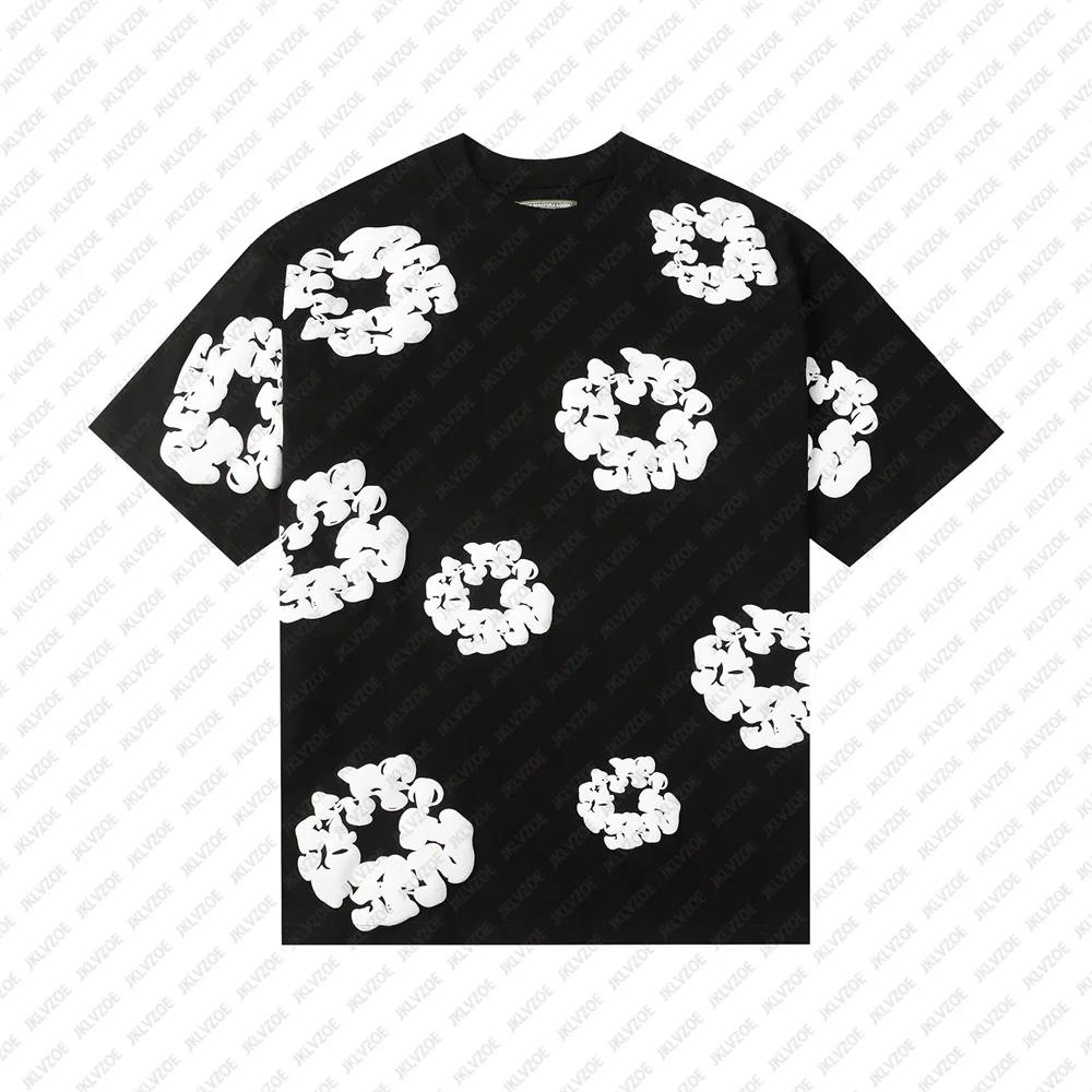 Europe America Fashion 3D Flowers Print TShirt Summer Women Clothing Fashion Top Tee Men Casual O-neck Korean Y2K Streetwear Top