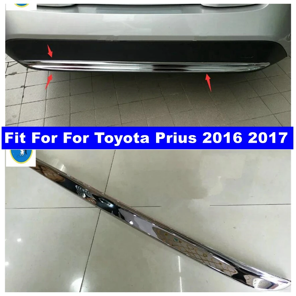 

Accessories Exterior Refit Kit Rear Tail Lower Bumper Protection Panel Molding Cover Trim Fit For Toyota Prius 2016 2017 ABS