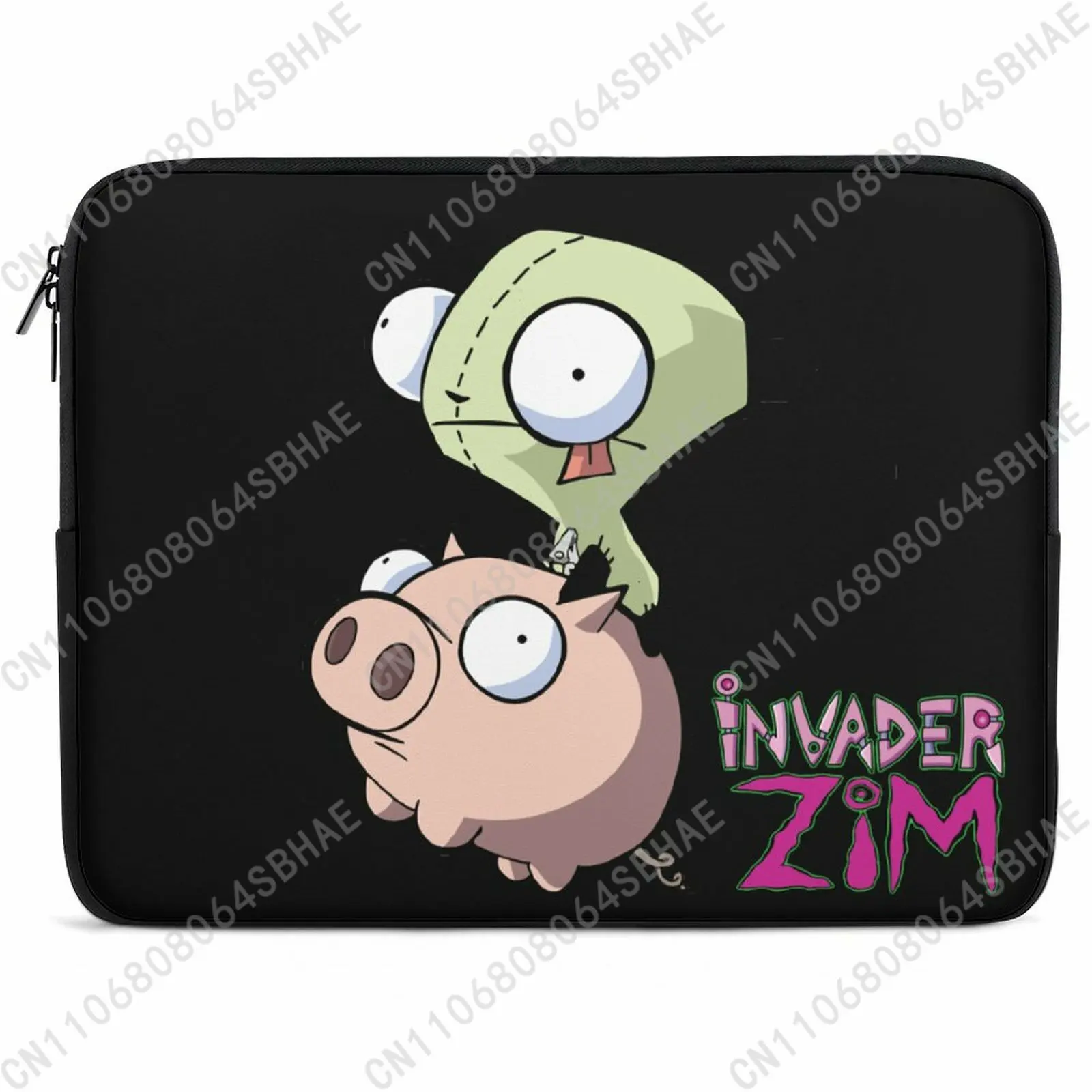 Funda para portátil Zim Invader sin asa, adecuada para múltiples pulgadas, delgada, con patrón personalizado, bolsa de neopreno para estudiantes escolares