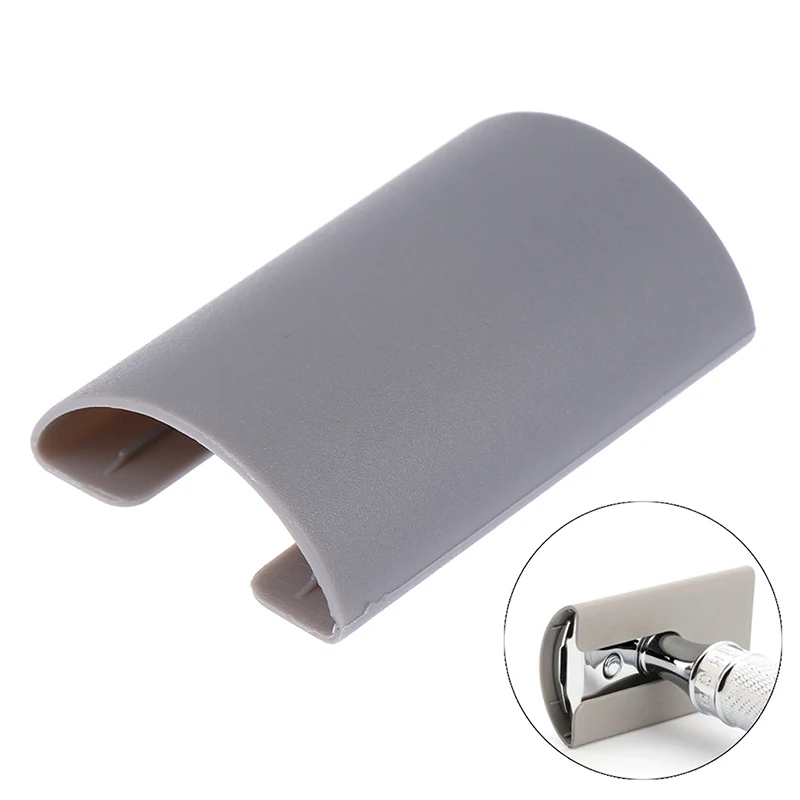 Razor Head Protective Cover Case Plastic Double Edge Razor Head Sleeve Long Handle Universal