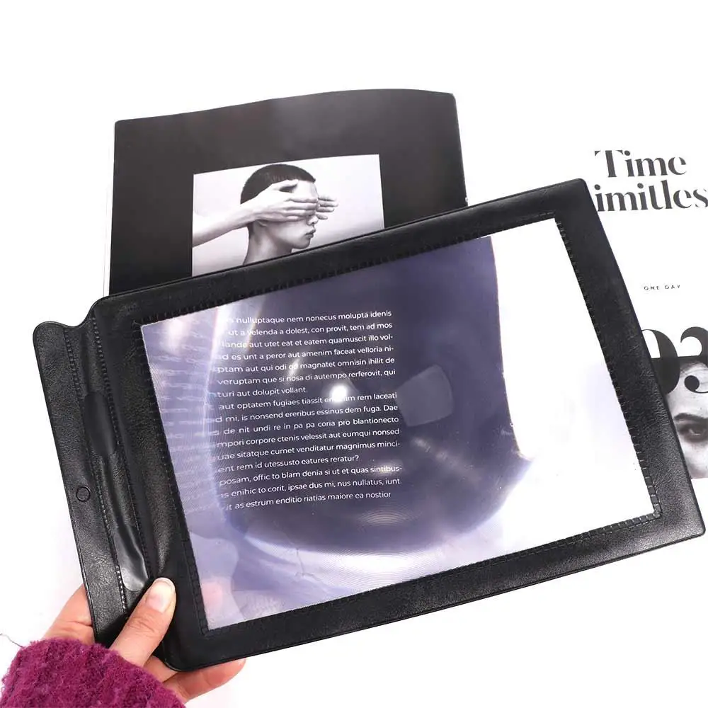 A4 Lenses Large Sheet Magnifier Handheld 3X Magnifying Glass Easy To Use Portable Loupe Science Tool Reading Newspaper