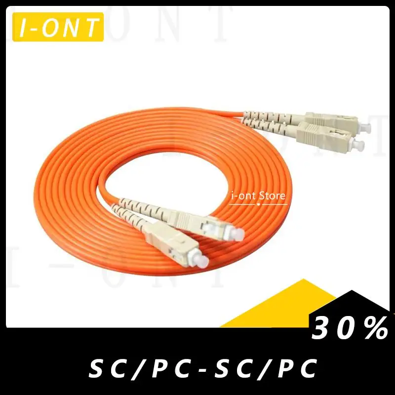 SC/PC-SC/PC,3.0mm Diameter,OM2 Multimode 50/125,Duplex, Optical Fiber Jumper Patch Cord Cable Free Shipping