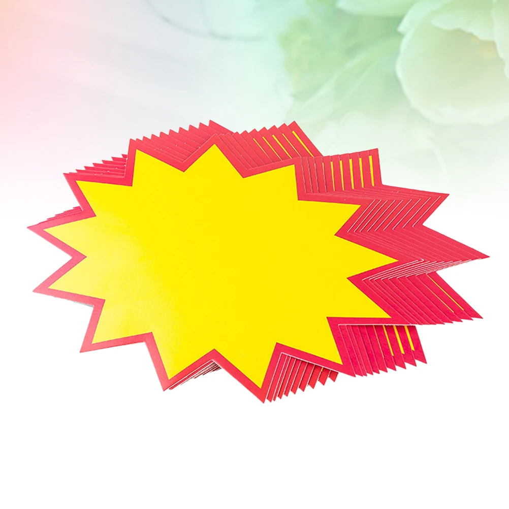 

30pcs Explosion Sticker Price Tag Label Blank Advertising Paper Sign For Wedding Party Kids Craft Decor Organization File