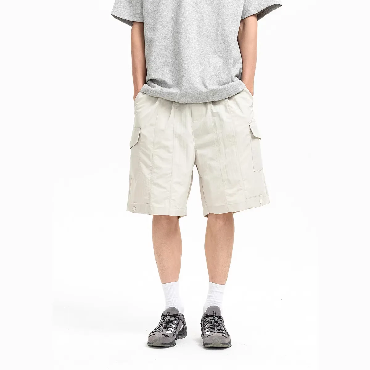 2026 Spring/summer New Cargo Shorts Casual Loose Cropped Cargo Pants