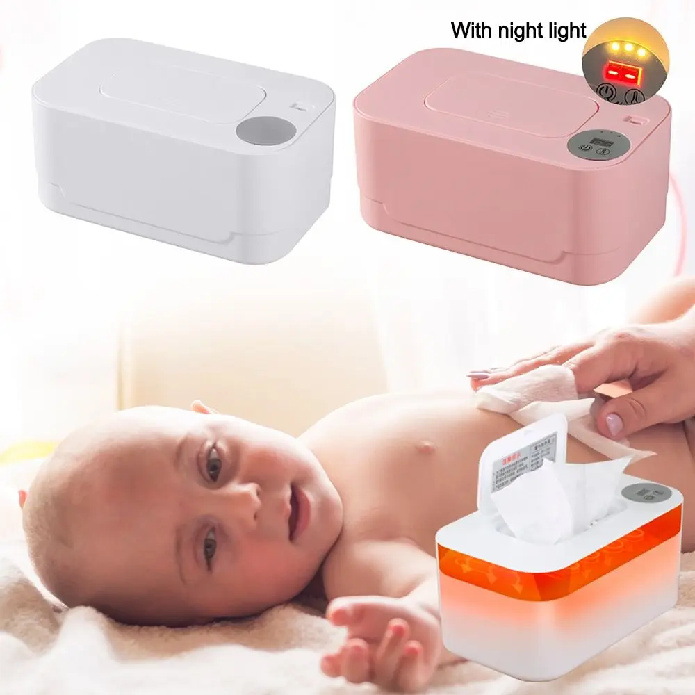 Aquecedor de bebê resistente a arranhões com temperatura do termostato, Wet Wipes Dispenser, Aquecedor para manter os toalhetes quentes, USB
