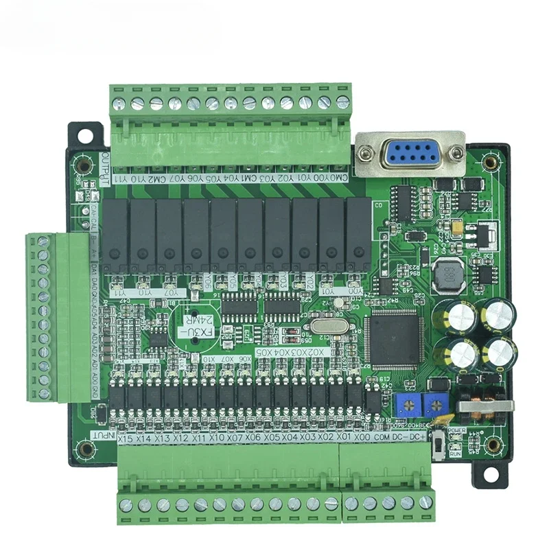 

14 input 10 output 6AD 2DA with 485 communication and RTC For FX3U-24MR FX3U-24 PLC industrial control board