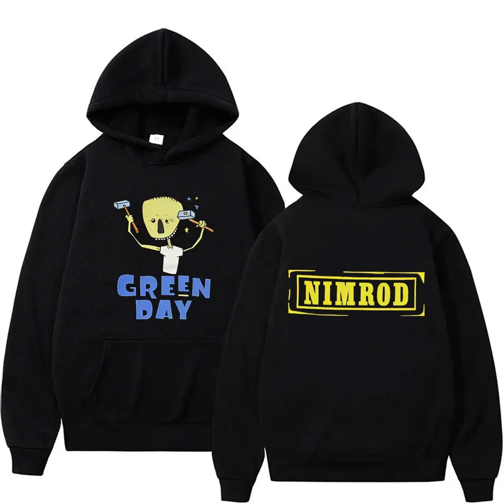 

Punk Band Green Day Double Sided Print Hoodie Men Women Rock Oversized Pullover Hoodies Men's Fashion Hip Hop Hooded Sweatshirt