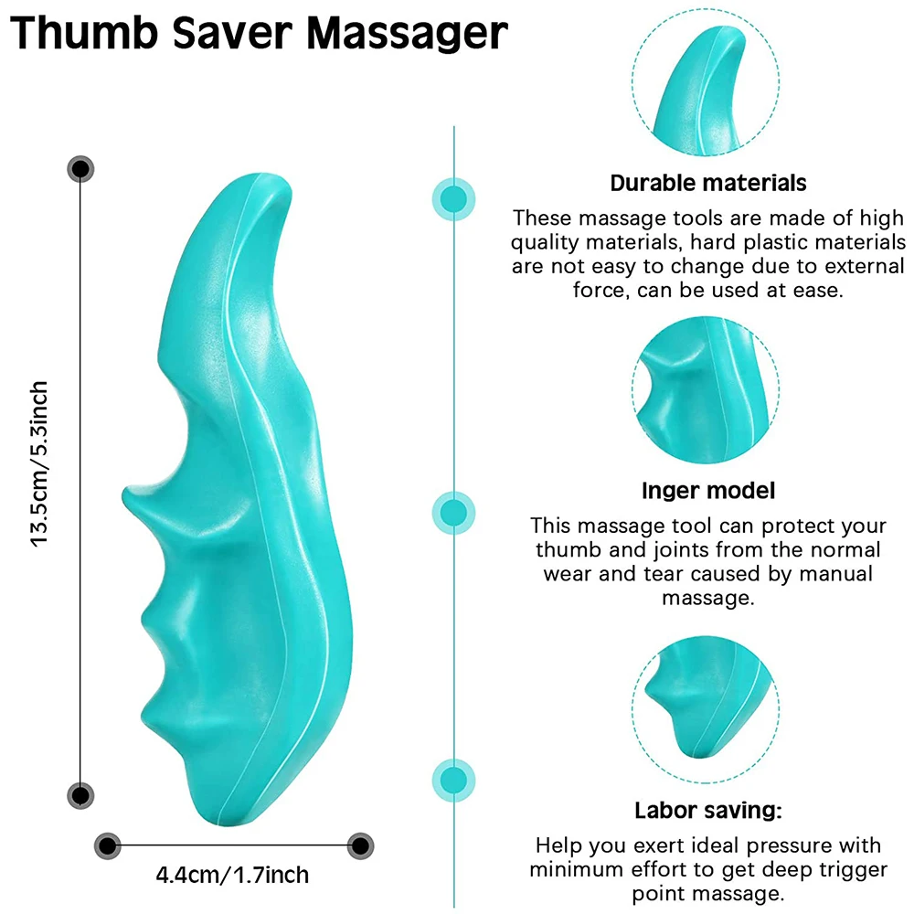 2PcsThumb Massager Saver Deep Tissue Massage Tool Include 2 Green Thumb Protector Tool Point Massager for Gentle Point Massage