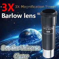 Celestron 3X Barlow Lens 1.25 Inch/31.7mm AstronomyTelescope Accessory Eyepiece Extender Enhanced Magnification for Clearer View