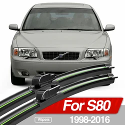 Per Volvo S80 I II 1998-2016 spazzole tergicristallo anteriore 2 pezzi accessori per finestre parabrezza 2003 2006 2007 2010 2013 2015