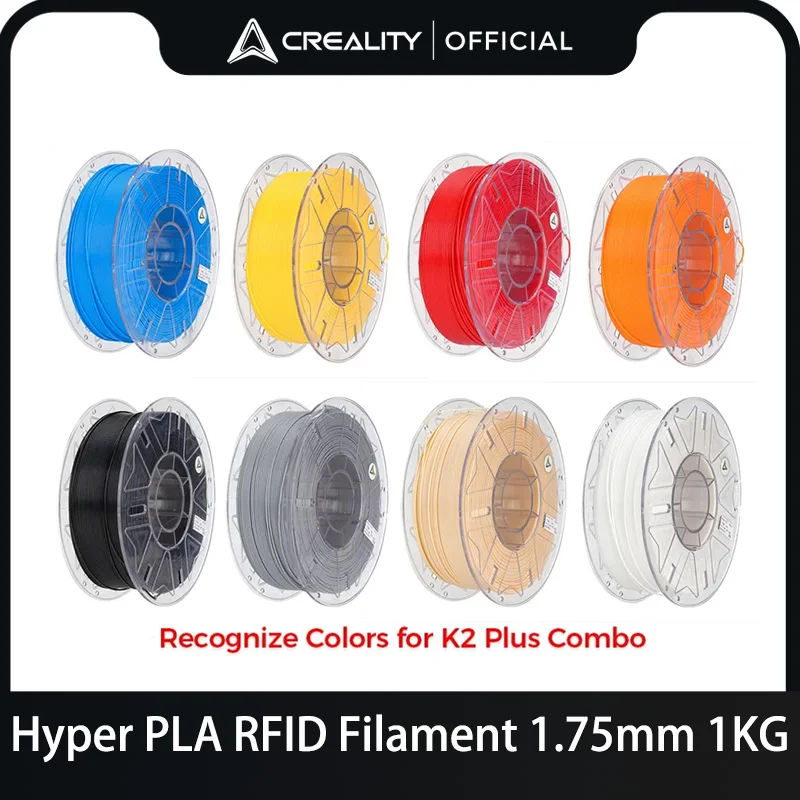 Creality Hyper PLA RFID-нить 1,75 мм, 1 кг, высокоскоростная печать, богатые цвета, RFID-метки, нить для 3D-печати для K2 Plus Combo