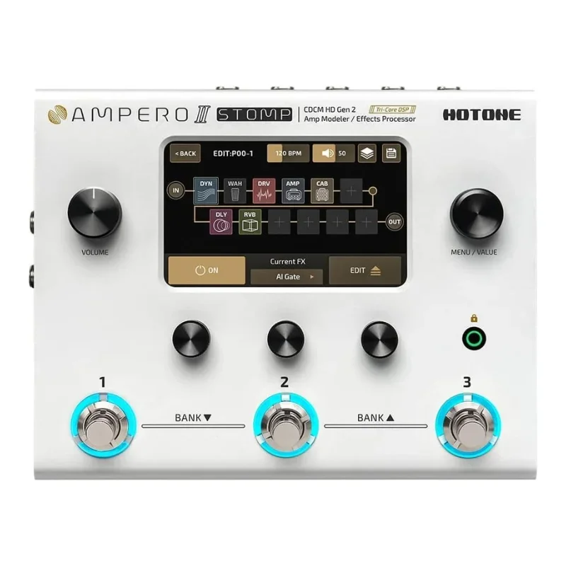 

Hotone Ampero II Multi Effects Processor Multi Effects Pedal Touch Screen Guitar Bass Amp Modeling IR Cabinets Simulation