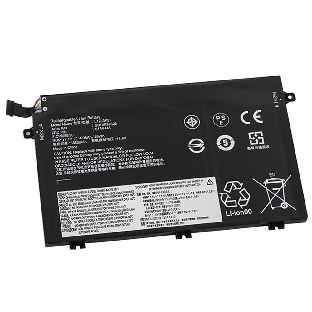 L17L3P51 Laptop Battery For Lenovo Thinkpad E480 E485 E14 E15 E580 E585 R480 E490 E495 L17C3P51 L17M3P51 01AV446 01AV445