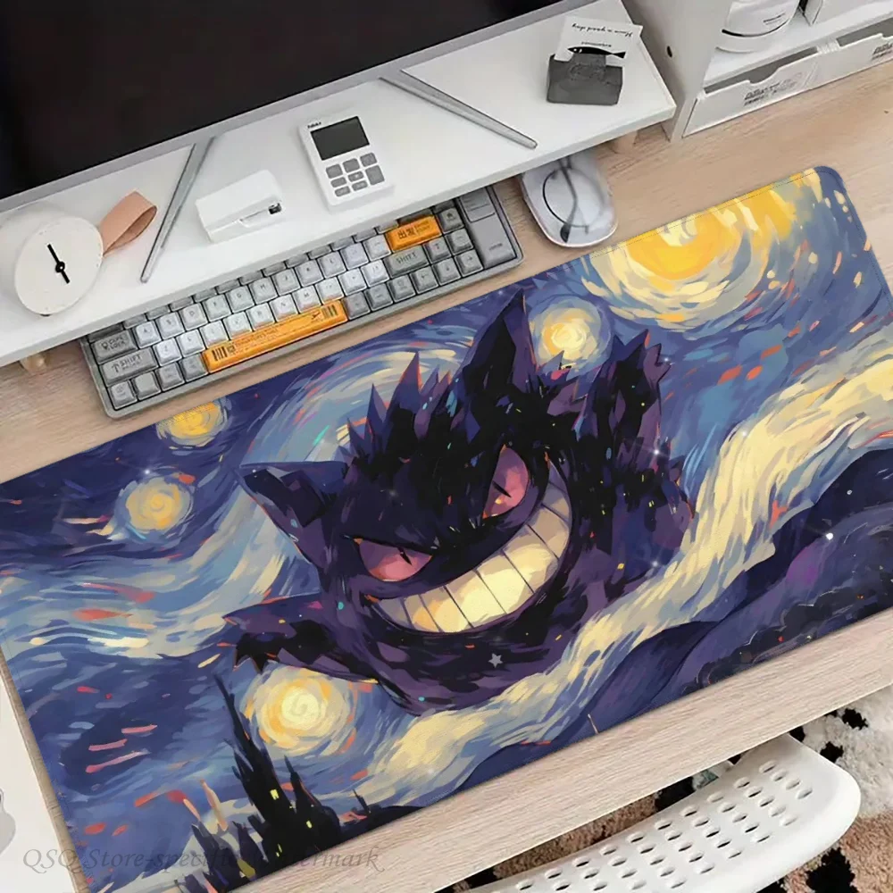 1pc Gengar Floor Mat Mouse Mat Desk Mat With Pad Gaming Accessories Prime Gaming XXL Keyboard Pad Padding Mat
