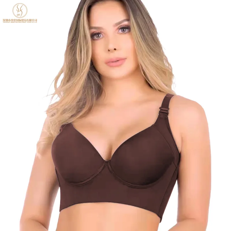 プッシュアップブラジャー女性のためのコルセットトップシェイプウェアブラジャーワイドバックサポート姿勢 B C D E F カップ Soutien 峡谷ファムブラジャー