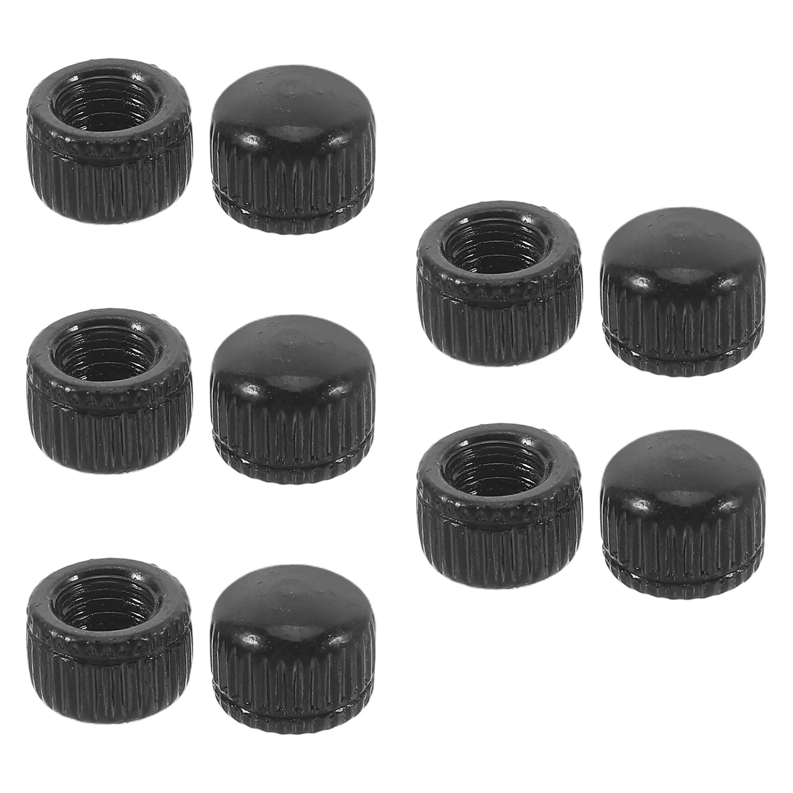 

10pcs Lamp Finial Cap Knob Decorative Flange Metal Wall Screws Lighting Nuts Shades Ceiling Finials Screw Cap Pendant Black