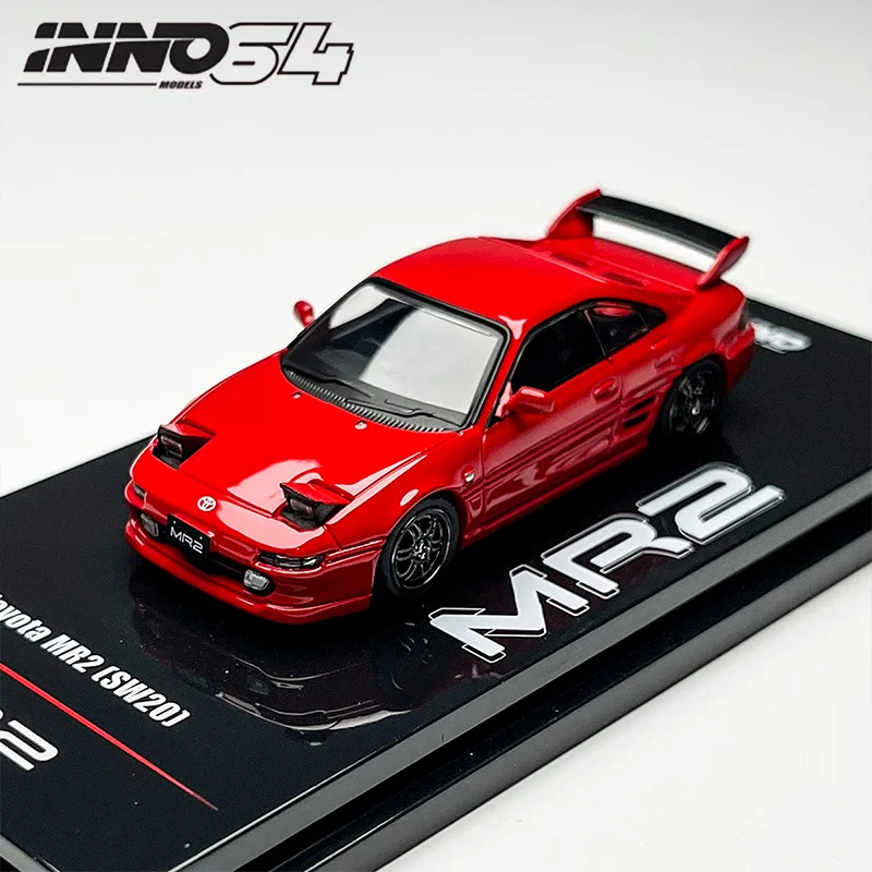 Inno 1:64 Toyota Mr2 Sw20 Modelo de carro fundido - Coleção de brinquedos em miniatura personalizados Simulação de liga de presente com recurso de luz flip