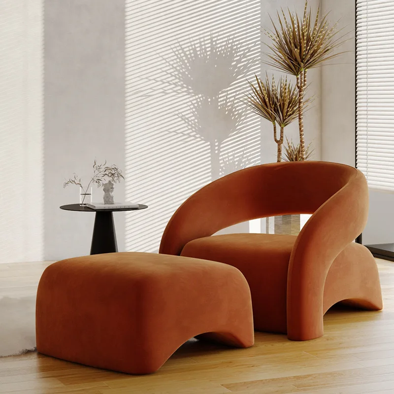 Single Sofa Home Room Lazy Sofa Chair, Balcony Bedroom Casual Tiger Chair