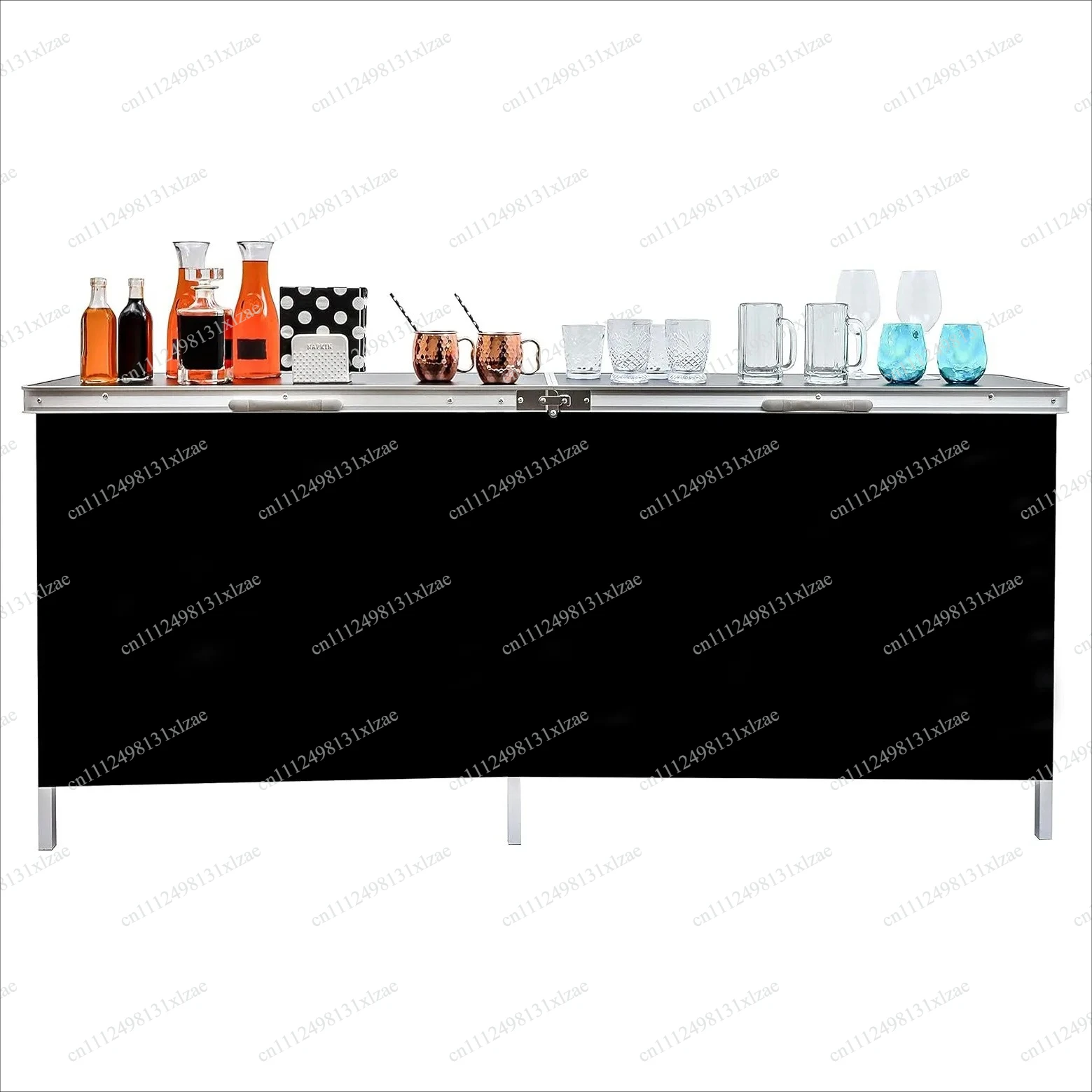 Folding Portable Bar Table Folding Booth Table for Indoor and Outdoor Party Picnic Exhibition