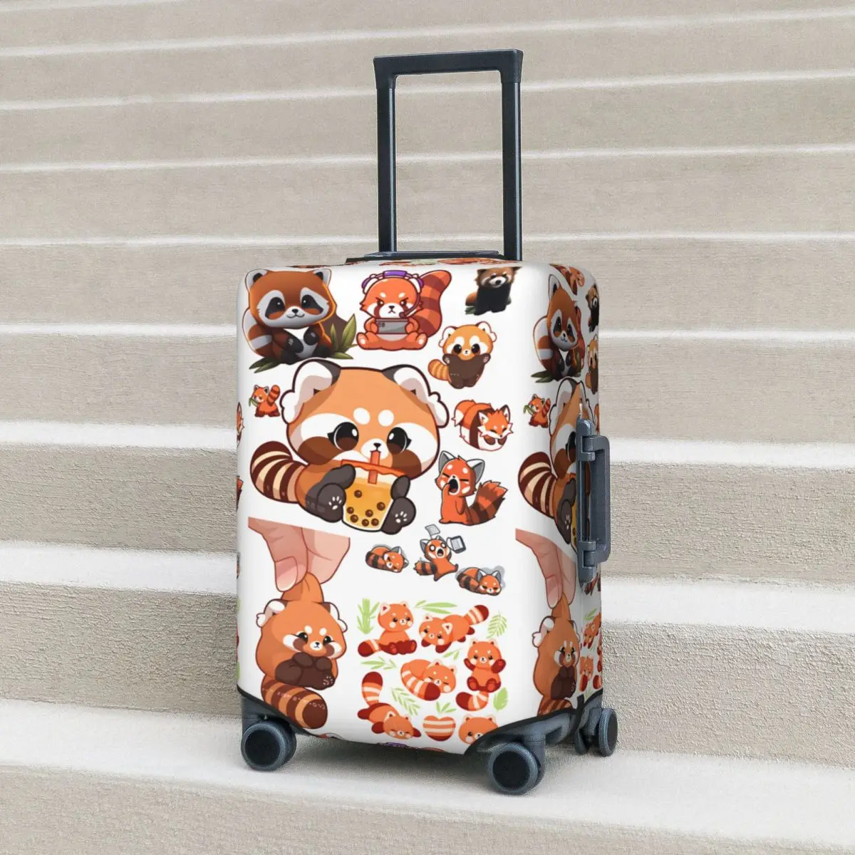 

Чехол для чемодана с изображением красной панды, полезный защитный чехол для деловых поездок, принадлежности для багажа, для отпуска