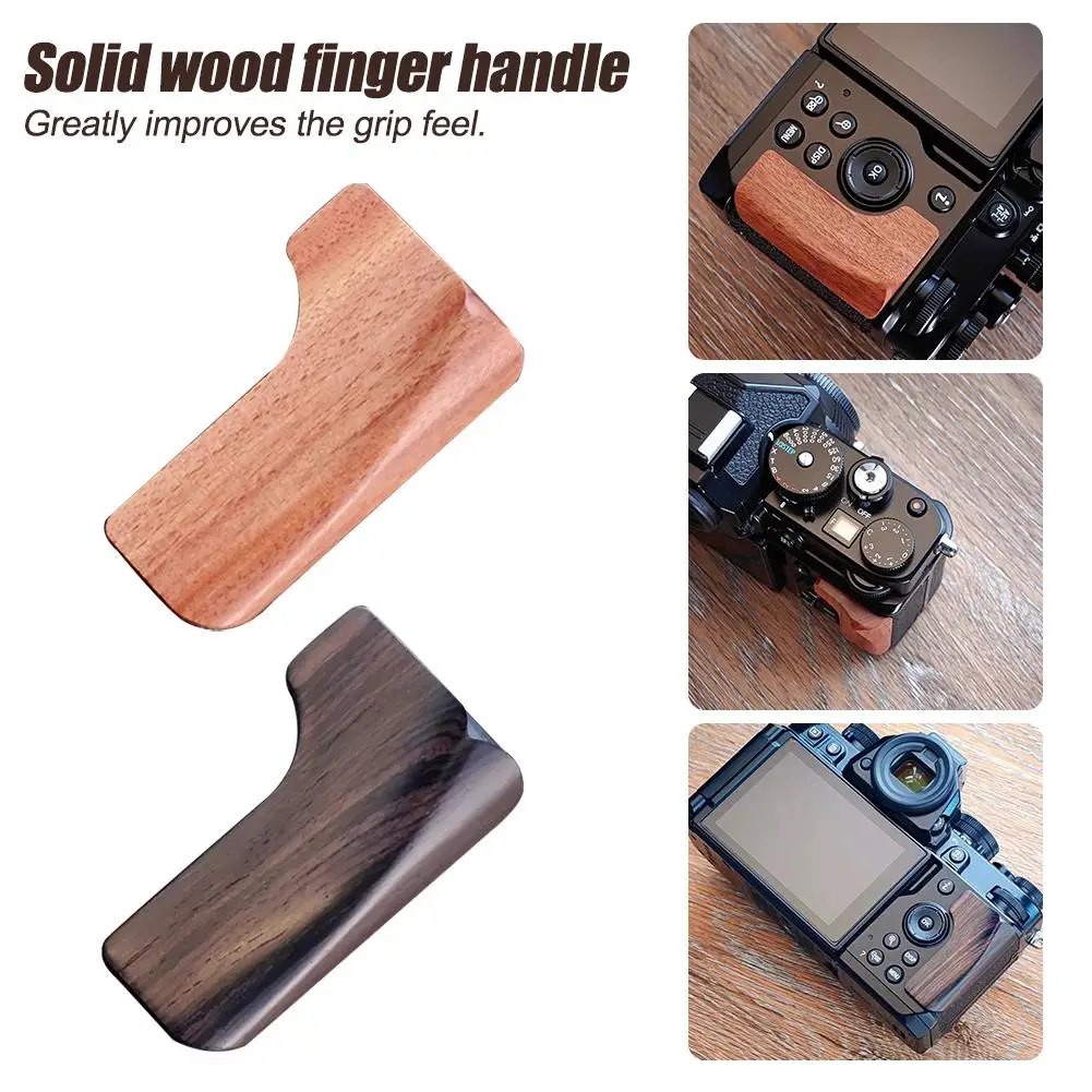 

Solid Wood Finger Handle Wooden Hand Grip For Nikon ZF Digital Camera Ebony Walnut Lightweight Improves The Grip Feeling ﻿ D9U7