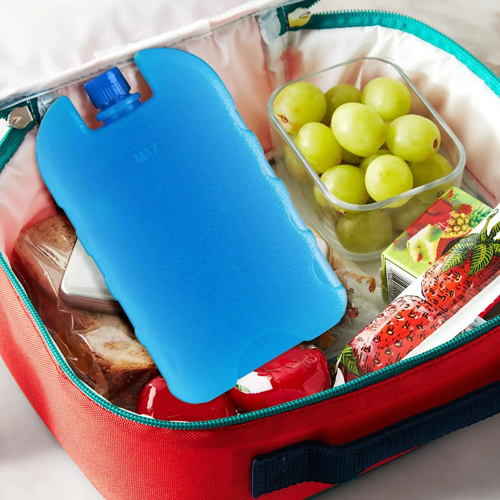 Wiederverwendbare Gel-Kühlpacks Kühlschrank-Eisblöcke Eiskristallbox Kältepack für Picknick Frischhaltebox mit Wasserbefüllung