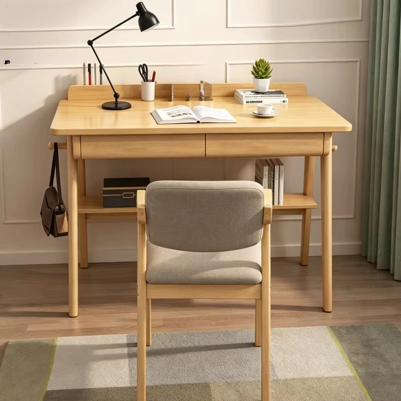 Study table, modern design study furniture, wooden laptop desk view 4