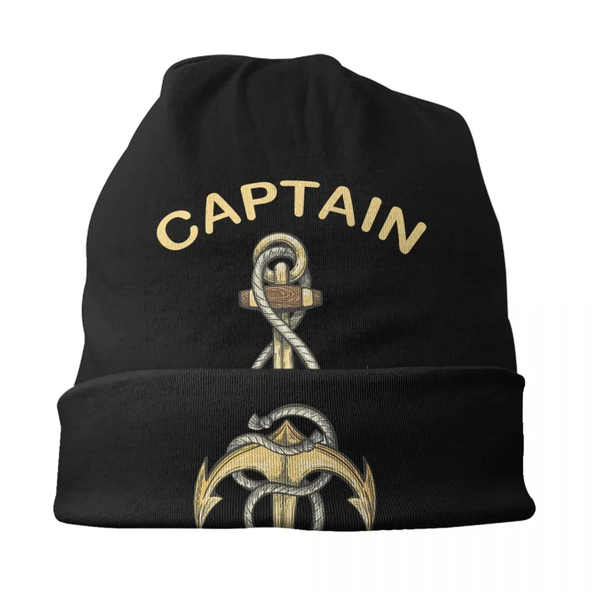 Custom Nautical Captain Anchor Skullies Beanies Caps Men Women Unisex Winter Warm Knitted Hat Adult Sailor Adventure Bonnet Hats