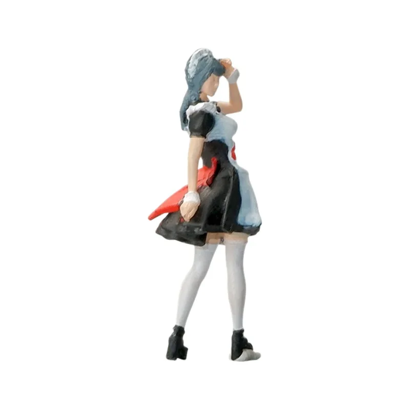 1:64 Anime Coser cameriera Mini bambola figura modello in miniatura fotografia puntelli modello di scena fai da te tavolo di sabbia paesaggio ornamento regalo