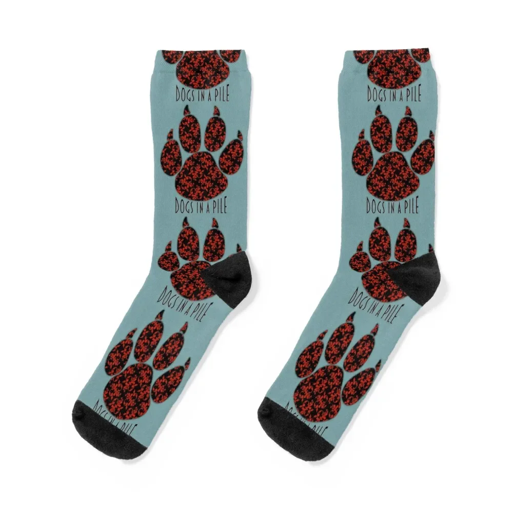 

Dogs in a Pile Socks warm winter gift Girl'S Socks Men's