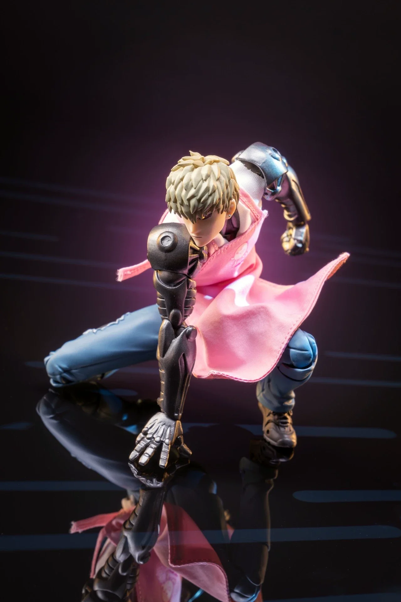 

【No Body】In Stock 1/12 Male Warrior Cloth Japanese Anime Clothes Set Vest Pink Apron Fit 6inch Action Figure Model For Fans