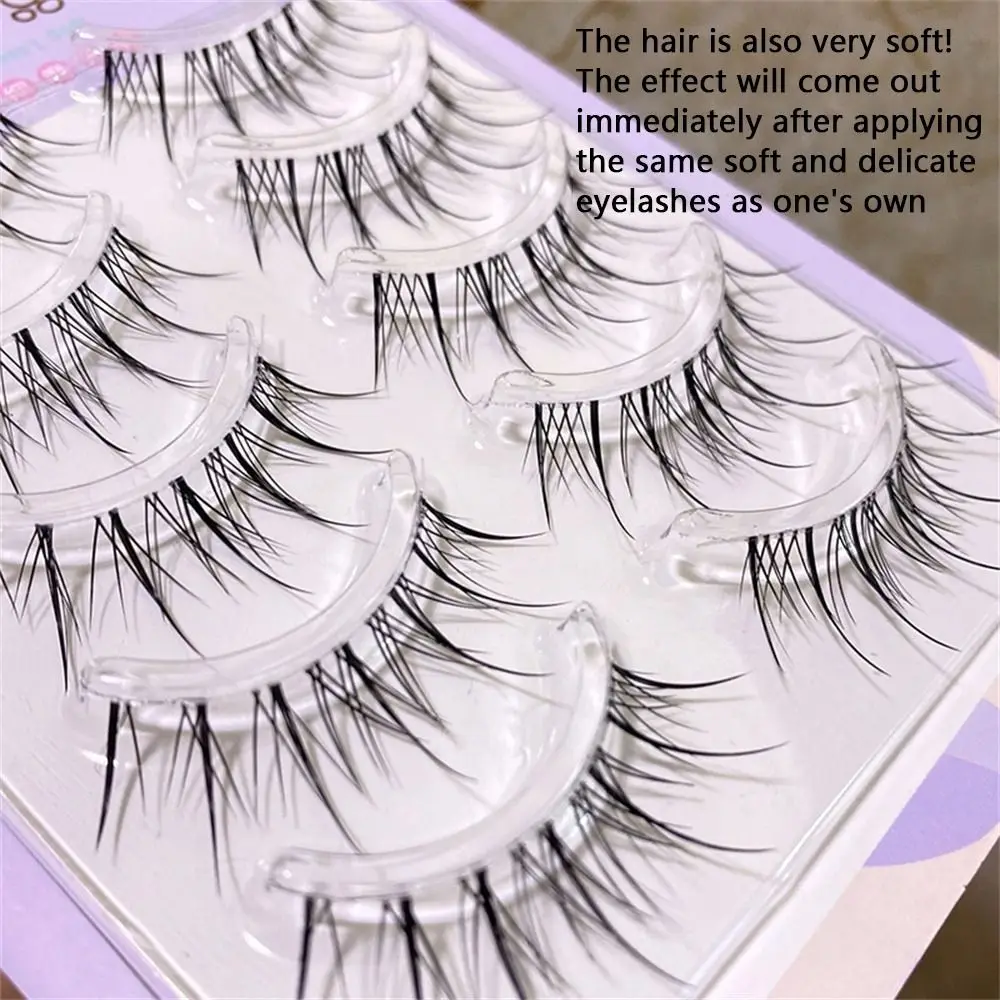 Lagere wimpers Vrouwen Transparante steel Fishtail Koreaanse make-up tools Manga Wimpers Fee Valse wimpers Volledige stripwimper