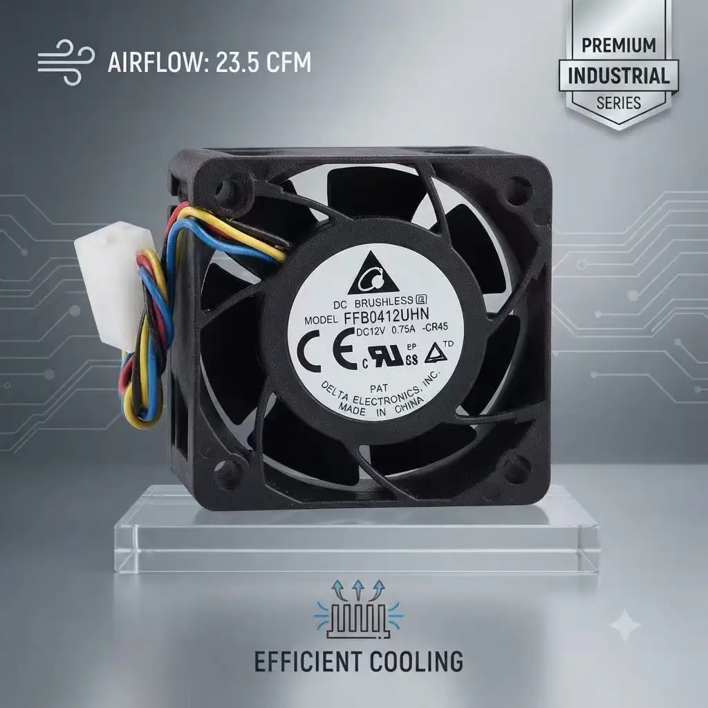 Original For Delta FFB0412UHN DC 12V 0.75A Multi-Wire Terminal 4028 40mm Server Chassis Industrial Cooling Fan