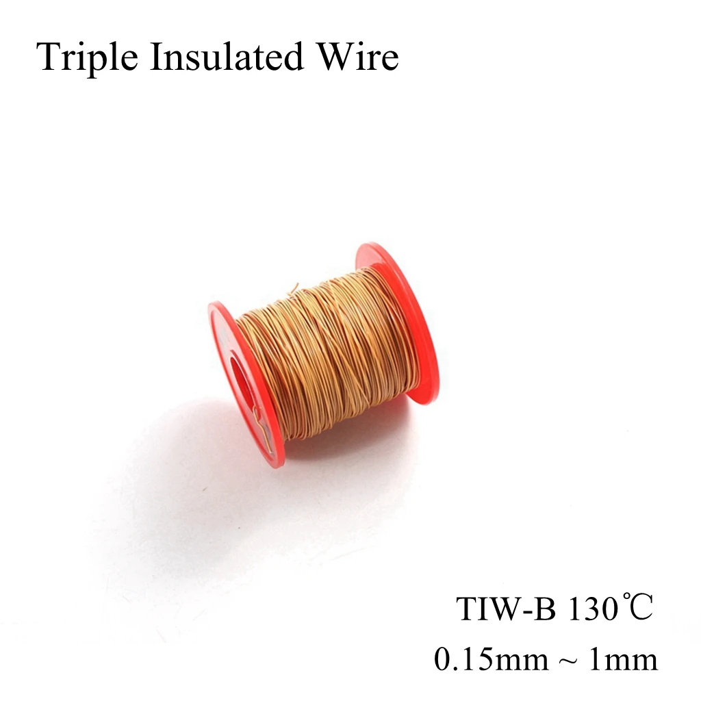 

Triple Insulated Wire 0.16mm-1mm Insulation Oxygen-Free Copper Coil Winding Cable OFC For TIW Tex Switching Power Transformer