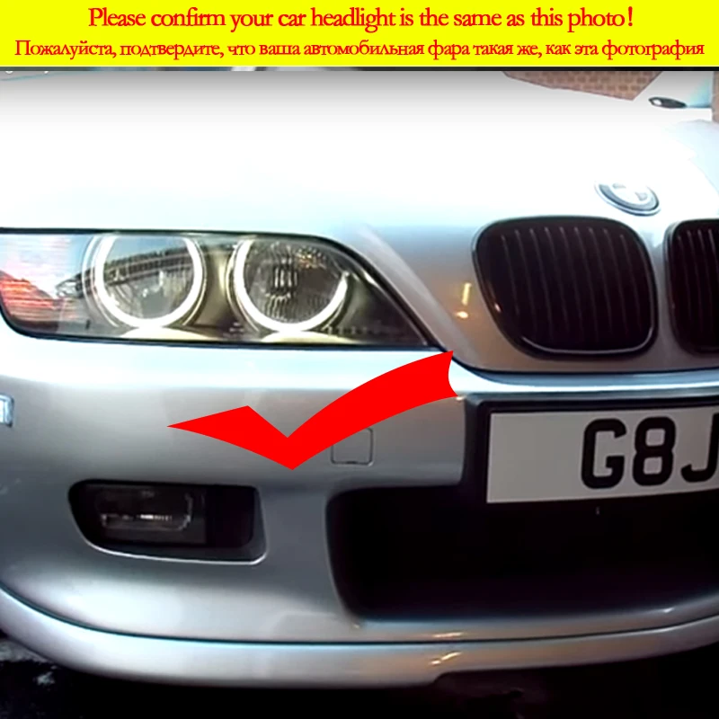 لسيارات BMW Z3 1999 2000 2001 2002 عين الشيطان عالية الجودة CCFL عيون الملاك عدة حلقة هالة بيضاء دافئة #2