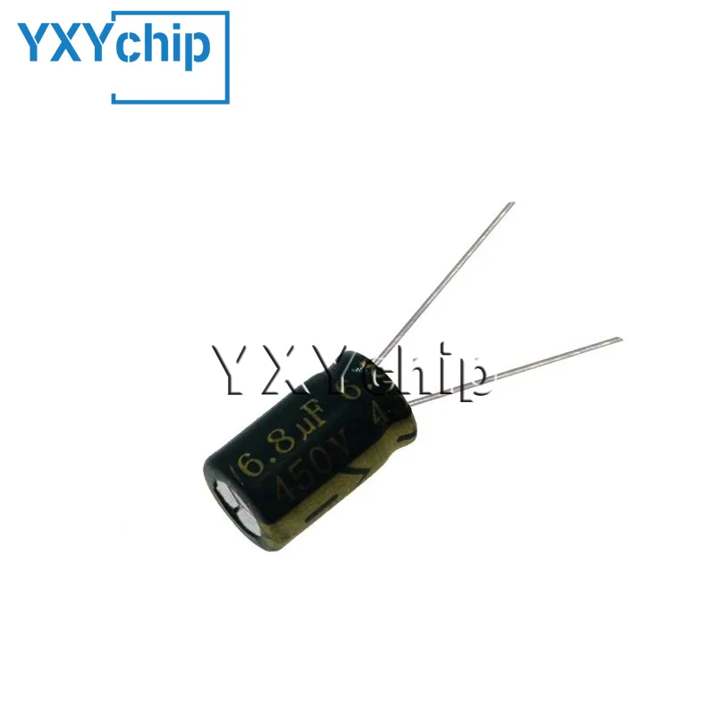 20PCS 450V 6.8uF 450Volt 6.8MFD 10*13mm Aluminum Electrolytic Capacitor Radial