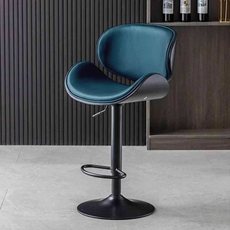 Leather Wipeable Dining Chairs Designer Waterproof Vanity Lazy Dining Chairs Single Unique Taburete Alto Lounge Suite Furniture image 6