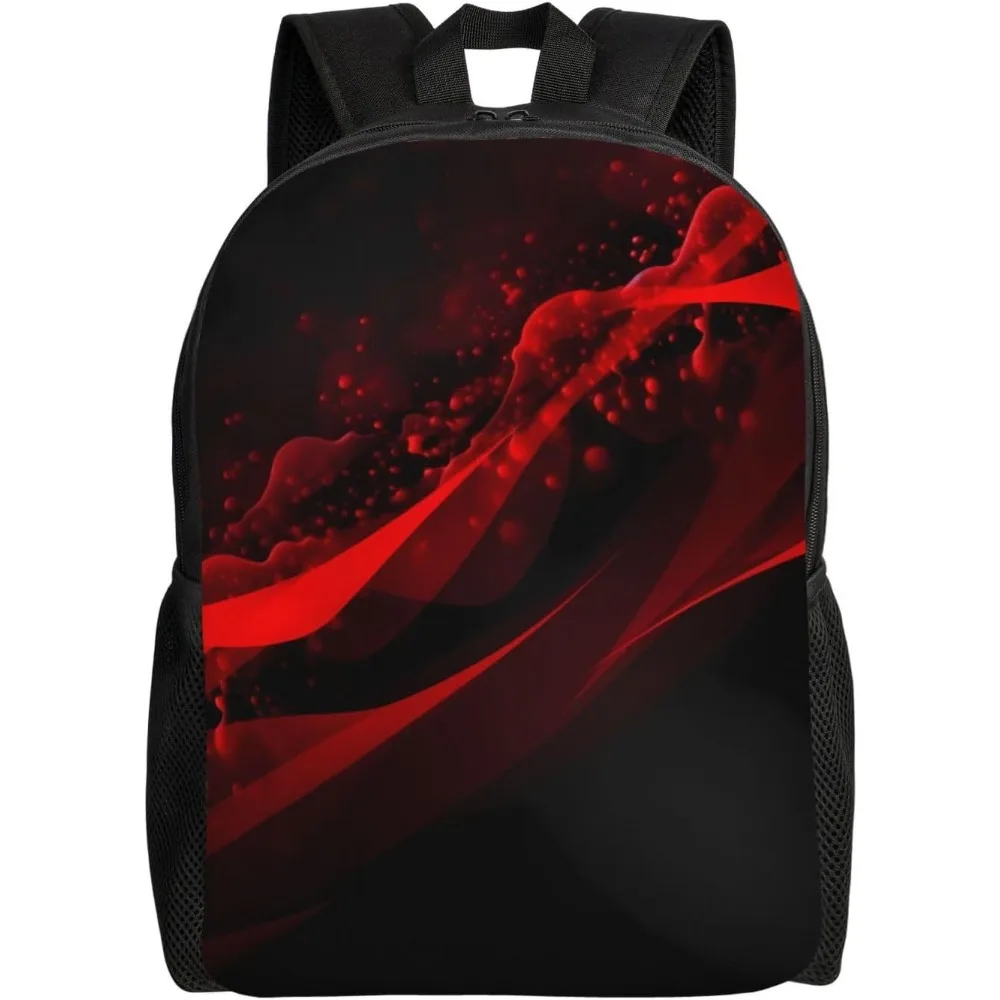 

Black And Red Background Laptop Backpack For Women Men College Backpack Work Business Computer Bag Lightweight Bookbag Teacher