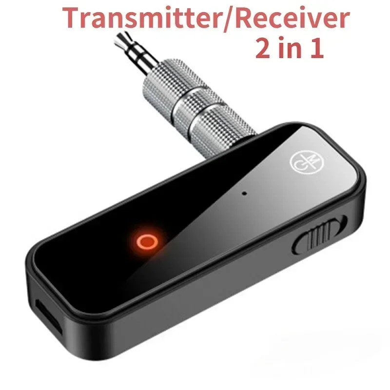 Bluetooth 5.0 Transmitter Receiver 2 in1 Jack Wireless Adapter 3.5mm   For Car Audio Music Aux Handsfree Headset