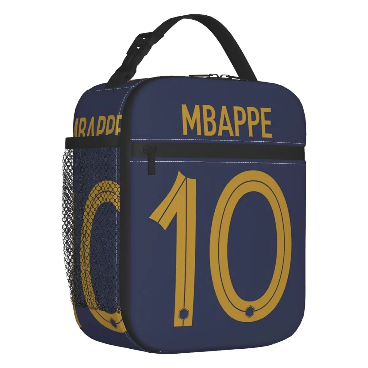 Mbappes Soccer Thermal Insulated Lunch Bag Women French KM Football Portable Lunch Container Camping Travel Storage Food Box